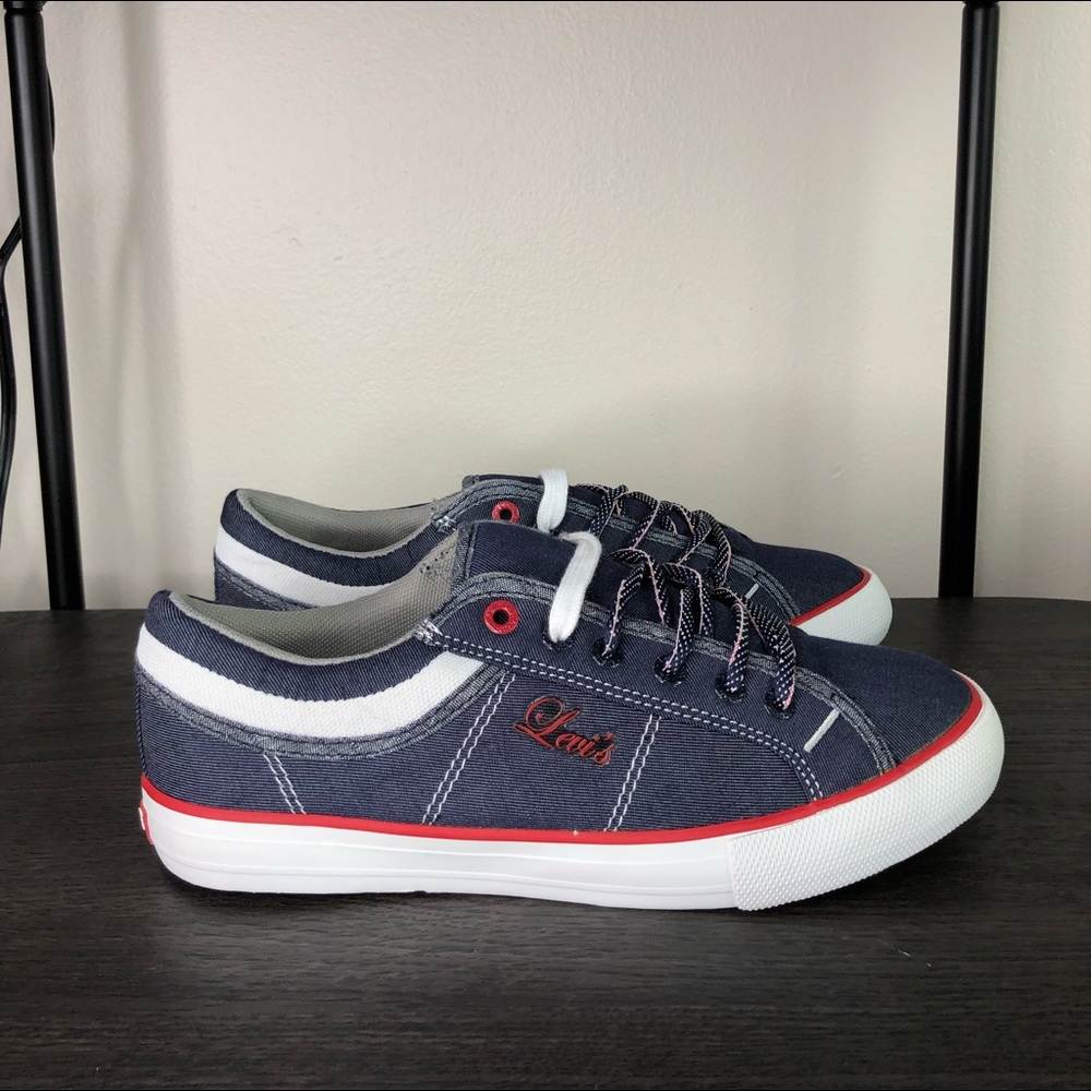 Levis Sadie Chambray Denim Sneakers Sz 7.5